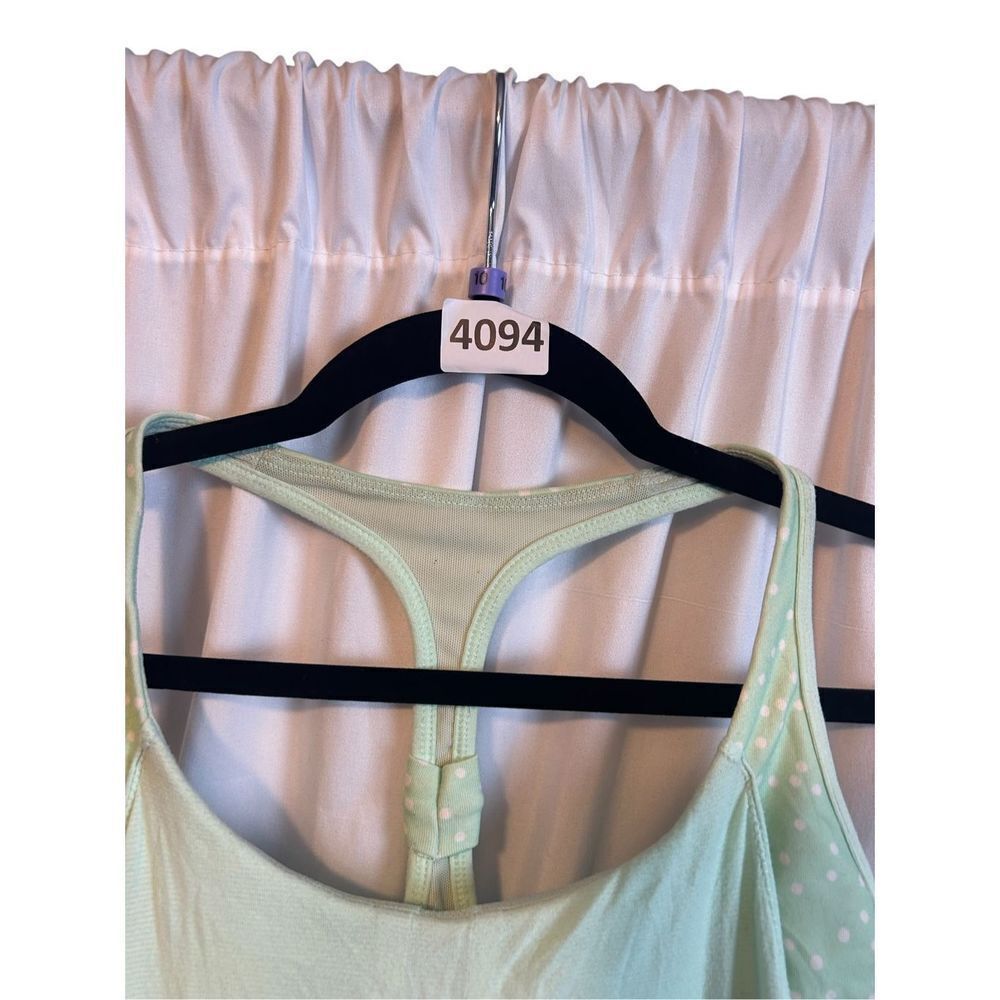 Lululemon practice freely mint green polka dot tank duo size 10 - Picture 9 of 12